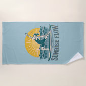 SUP Sunrise Flow Paddleboard Yoga | Blue Graphic Strandtuch (Vorderseite)