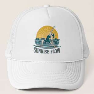 SUP Sunrise Flow Paddleboard Yoga Grafikdruck Truckerkappe