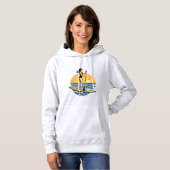 SUP Sunset Paddleboard Coastal Life Graphic Print Hoodie (Vorne ganz)