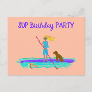 SUP Teen Girl Geburtstagsparty Einladung Postkarte