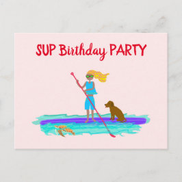 SUP Teen Girl Geburtstagsparty Einladung Postkarte