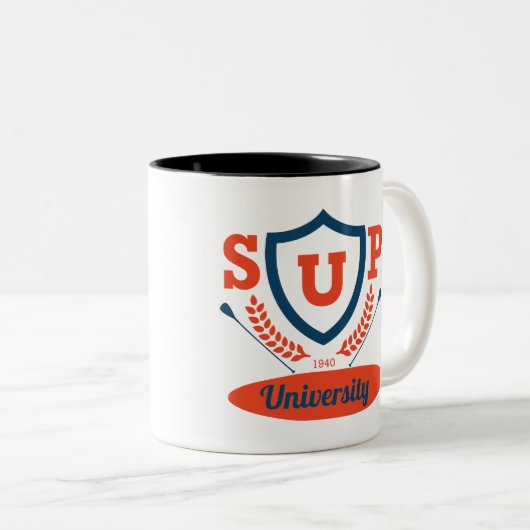 SUP-Universität Zweifarbige Tasse (VorderseiteRechts)