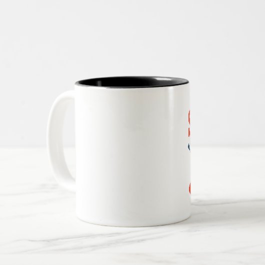 SUP-Universität Zweifarbige Tasse (Vorderseite Links)