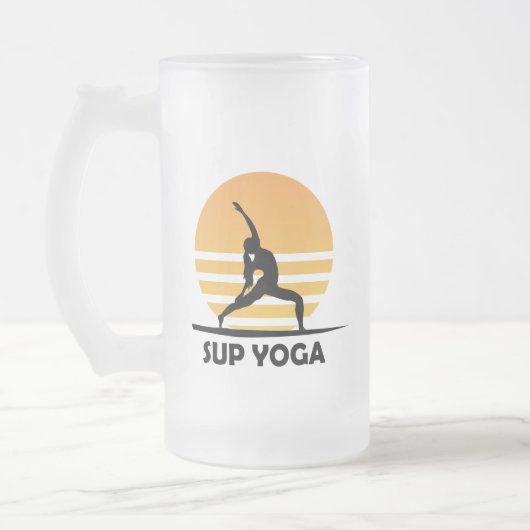 SUP Yoga Steppen Mattglas Bierglas (Links)