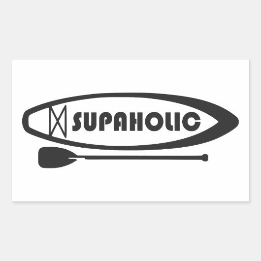 Supaholic Standup Paddleboarding Rechteckiger Aufkleber (Vorderseite)