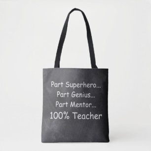 Supehero Genius Mentor Teacher Geschenk Idee Tasche