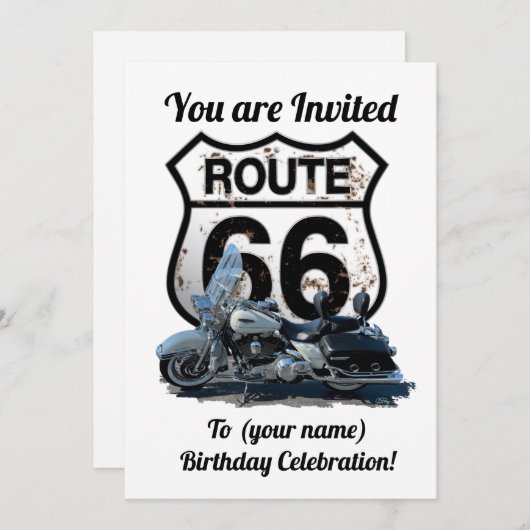 Super 66 einladung (Vorne/Hinten)