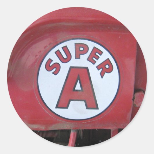 Super A Oldtimer-LKW Runder Aufkleber (Vorderseite)