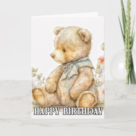 Super Adorable Little Teddy Bär Karte (Vorderseite)