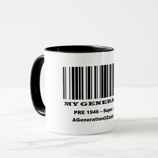 Super Agers BAR CODE Tasse (Vorderseite Links)