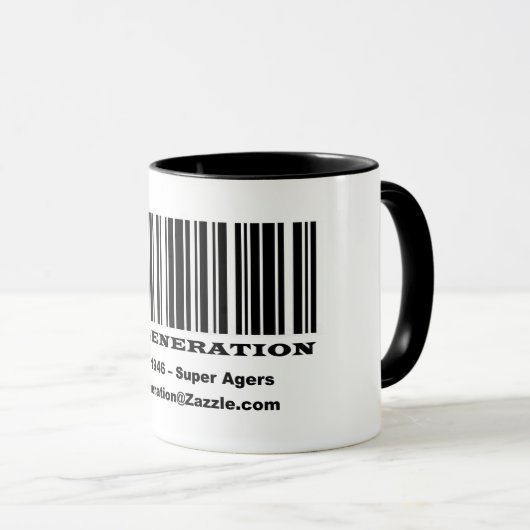 Super Agers BAR CODE Tasse (VorderseiteRechts)