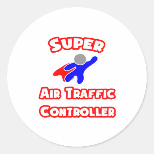 Super Air Traffic Controller Runder Aufkleber