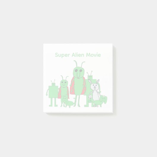 Super Alien Movie Full Character Post-it® Notes Post-it Klebezettel (Vorderseite)