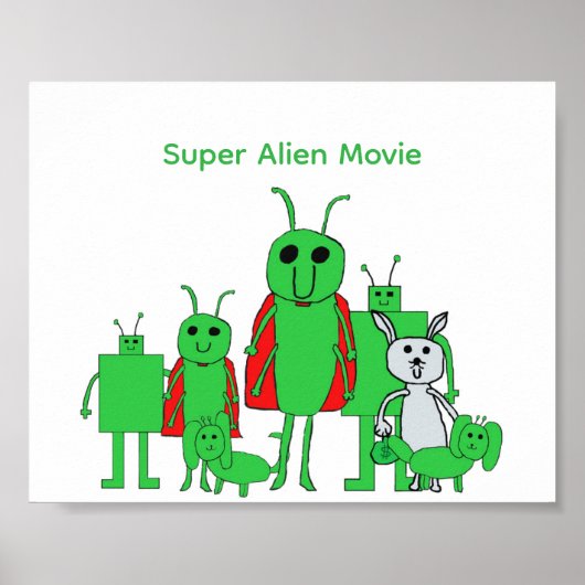 Super Alien Movie Poster (Customizable) (Vorne)