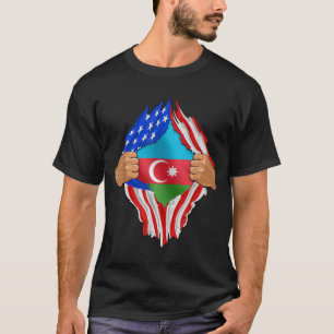 Super Aserbaidschan Erbe Aserbaidschan Roots USA F T-Shirt