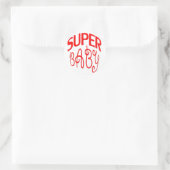 Super Baby Root Runder Aufkleber (Tasche)