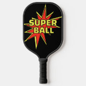 Super Ball Super Dad Comic-Stil Pickleball Schläger (Vorderseite)