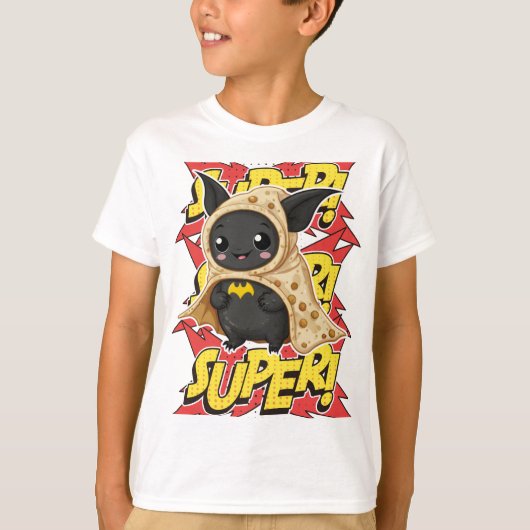 Super Bat Burrito Pun T-Shirt (Vorderseite)
