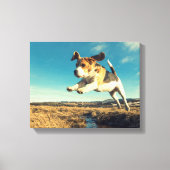 Super Beagle Dog - Premium Wrapped Canvas Leinwanddruck (Vorderseite)