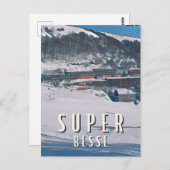 Super Besse Skistation Postkarte (Vorne/Hinten)