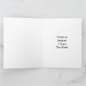 Super Big Llama bin mein Valentine? Ich liebe dich Karte (Innenseite)