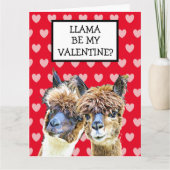Super Big Llama bin mein Valentine? Ich liebe dich Karte (Vorderseite)