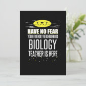 Super Biologielehrer - keine Angst haben Feiertagskarte (Stehend Vorderseite)
