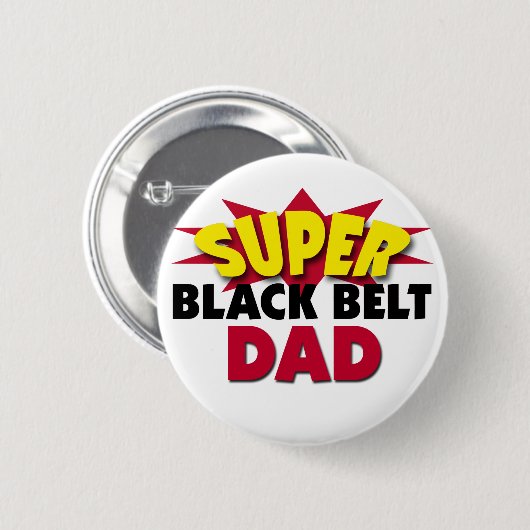 Super Black Belt Vater Button (Vorne & Hinten)