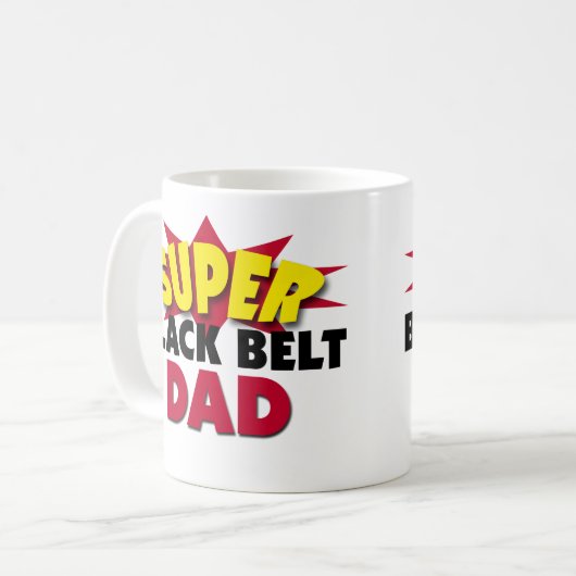 Super Black Belt Vater Kaffeetasse (Vorderseite Links)