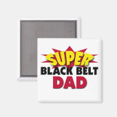 Super Black Belt Vater Magnet (Vorderseite/Rückseite)