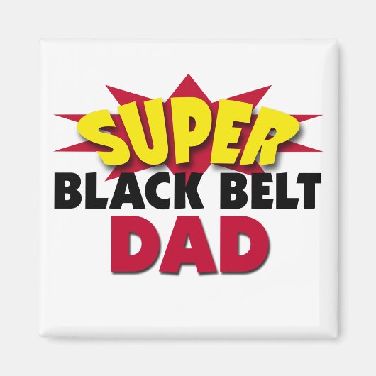 Super Black Belt Vater Magnet (Vorne)