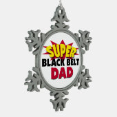 Super Black Belt Vater Schneeflocken Zinn-Ornament (Links)