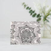 Super Black und White Mandala Muster Postkarte (Stehend Vorderseite)