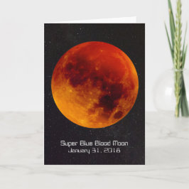 Super blaues Blut-Mond 2018 Karte