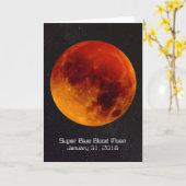 Super blaues Blut-Mond 2018 Karte (Gelbe Blume)