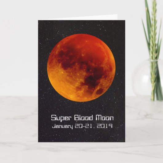 Super Blood Moon Eclipse 2019 Feiertagskarte (Vorderseite)