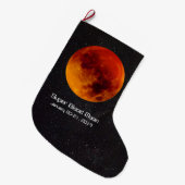 Super Blood Moon Eclipse 2019 Großer Weihnachtsstrumpf (Vorderansicht (hängend))