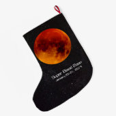 Super Blood Moon Eclipse 2019 Großer Weihnachtsstrumpf (Rückseite (Hängend))