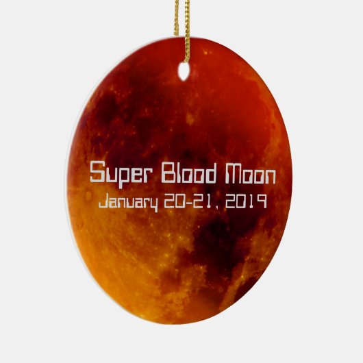 Super Blood Moon Eclipse 2019 Keramik Ornament (Rechts)