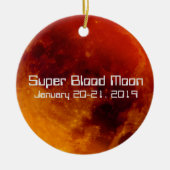 Super Blood Moon Eclipse 2019 Keramik Ornament (Vorne)