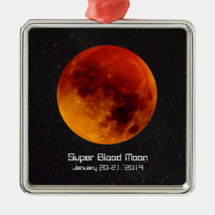 Super Blood Moon Eclipse 2019 Ornament Aus Metall