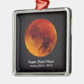 Super Blood Moon Eclipse 2019 Ornament Aus Metall (Links)