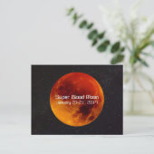 Super Blood Moon Eclipse 2019 Postkarte (Stehend Vorderseite)