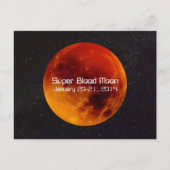 Super Blood Moon Eclipse 2019 Postkarte (Vorderseite)