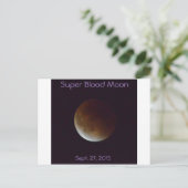 Super Blood Moon vom 27. September 2015 Postkarte (Stehend Vorderseite)