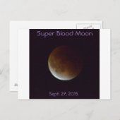 Super Blood Moon vom 27. September 2015 Postkarte (Vorne/Hinten)