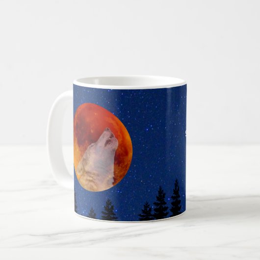 Super Blood Wolf Moon 2019 Kaffeetasse (Vorderseite Links)