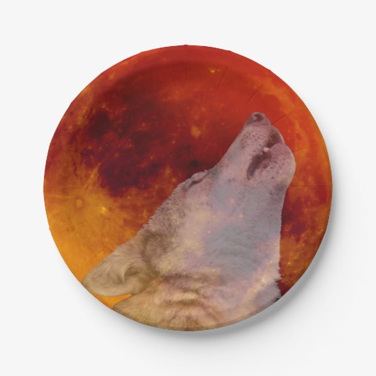 Super Blood Wolf Moon 2019 Pappteller (Vorderseite)