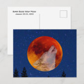 Super Blood Wolf Moon 2019 Postkarte (Vorne/Hinten)