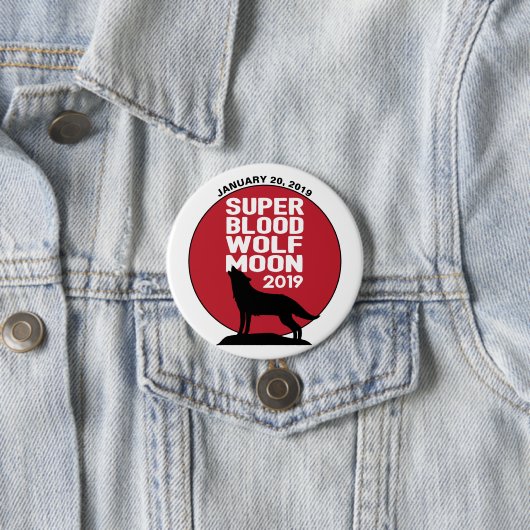 Super Blood Wolf Moon Lunar Eclipse 2019 Button (Beispiel)